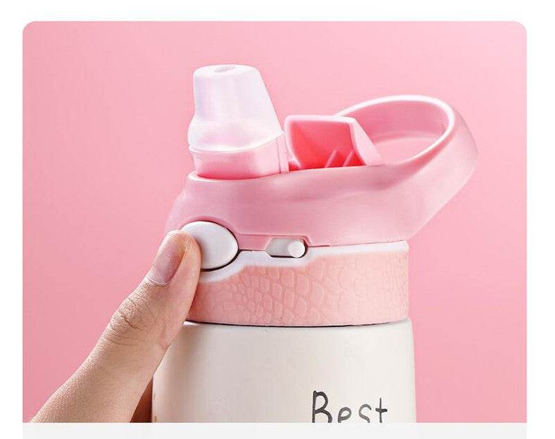 Children's Stainless Steel Thermo Cup With Straw - Mubimart