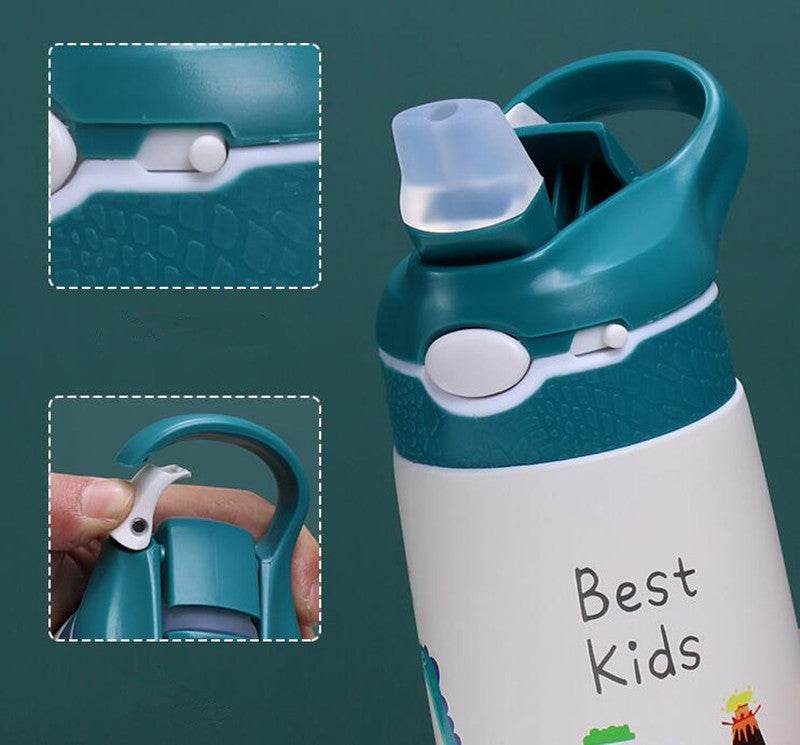 Children's Stainless Steel Thermo Cup With Straw - Mubimart