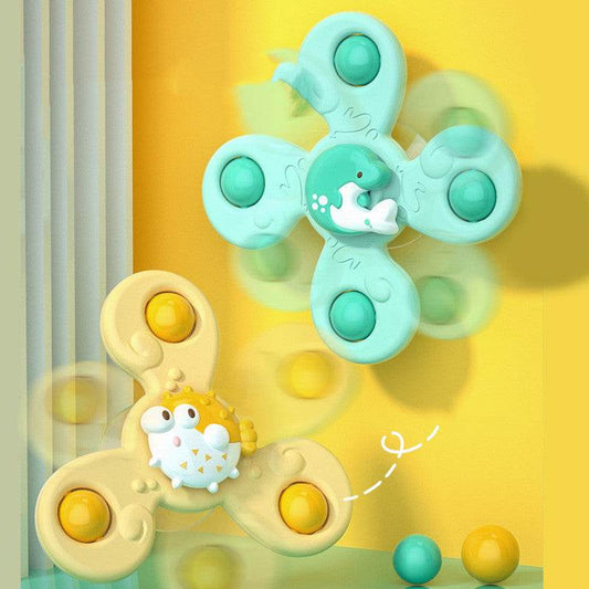 Children's Sucking Disc Rotary Table Rotating Insect Marine Animal Gyro Fun Bath Rotating Toys For Children And Infants - Mubimart