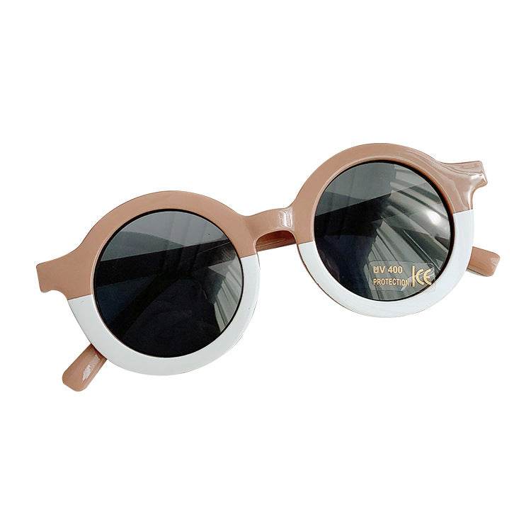 Children's Sunglasses Round Frame Sun Protection And Sunshade Fashion All-matching - Mubimart