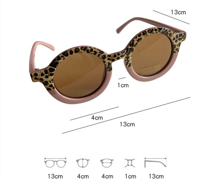 Children's Sunglasses Round Frame Sun Protection And Sunshade Fashion All-matching - Mubimart