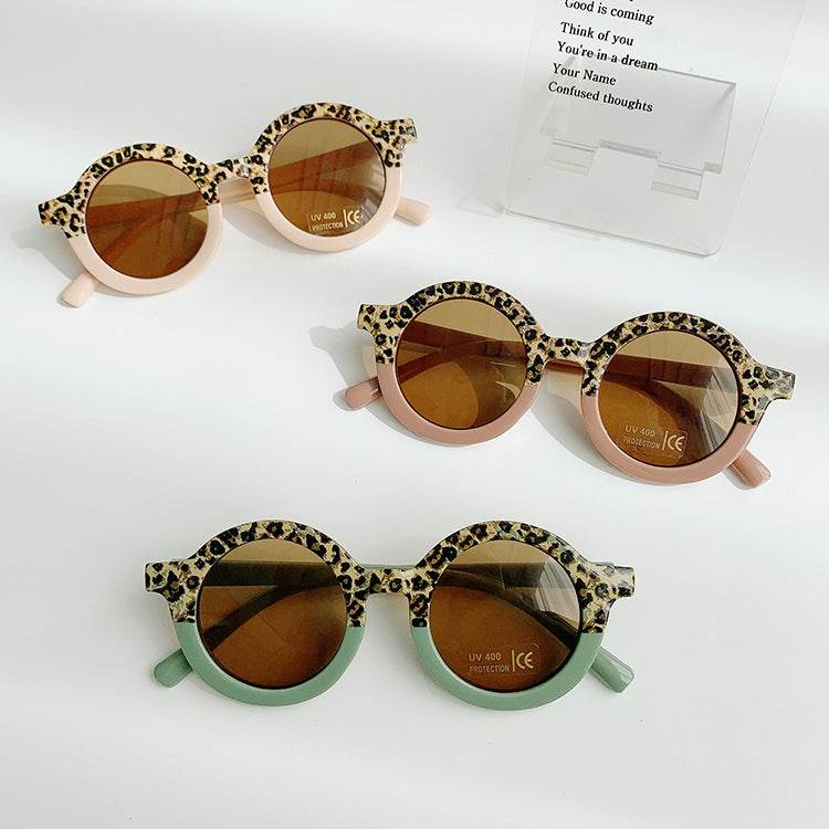 Children's Sunglasses Round Frame Sun Protection And Sunshade Fashion All-matching - Mubimart