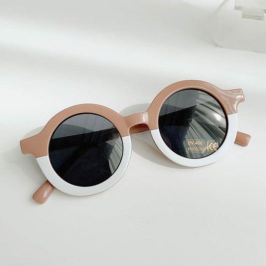 Children's Sunglasses Round Frame Sun Protection And Sunshade Fashion All-matching - Mubimart