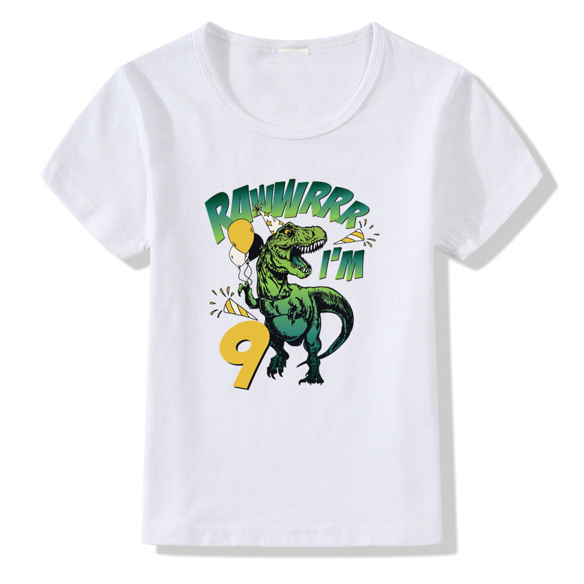 Children's T-shirt Numbers 1-9 Birthday T-shirt - Mubimart -  