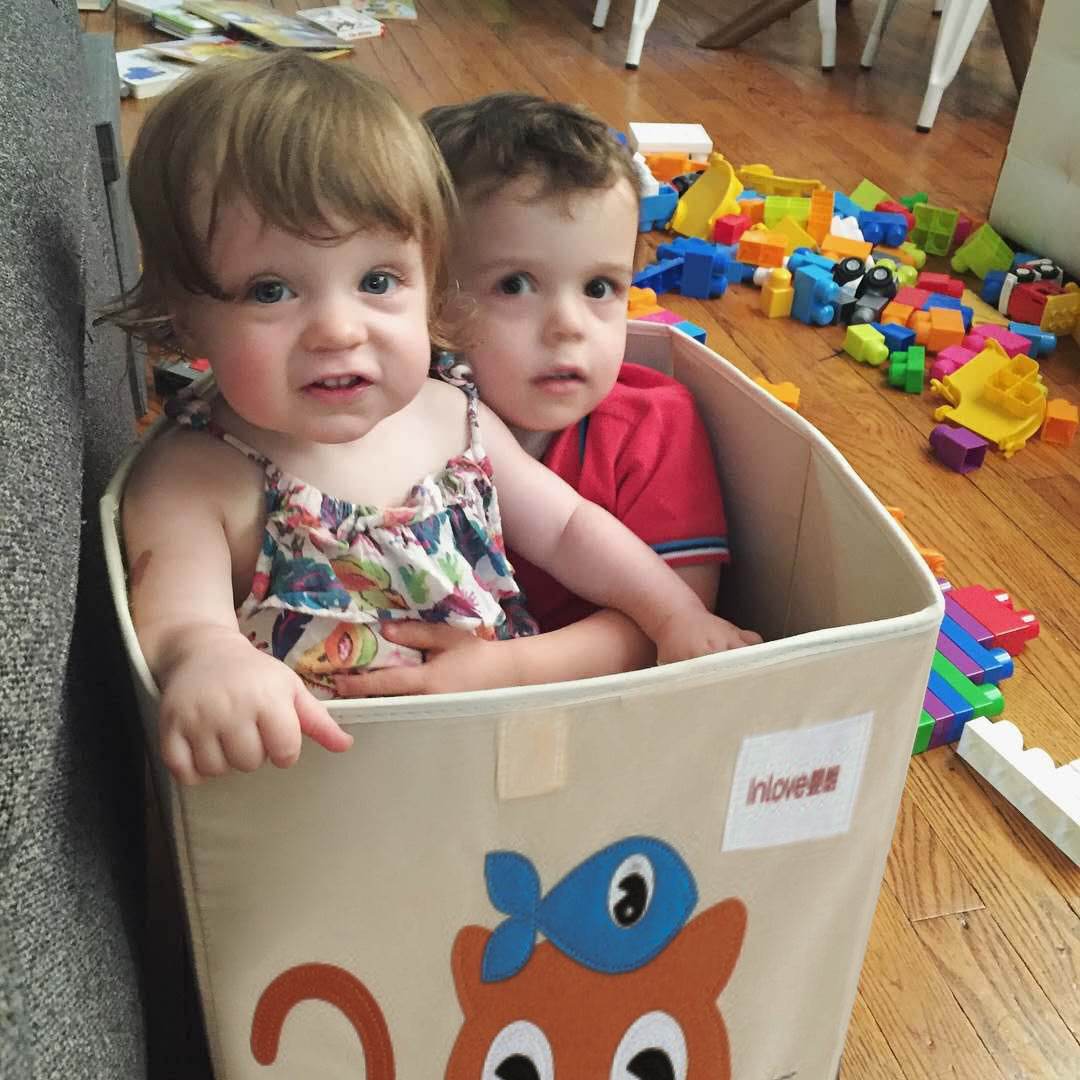 Children's Toy Storage Box Fabric Folding Storage Box - Mubimart