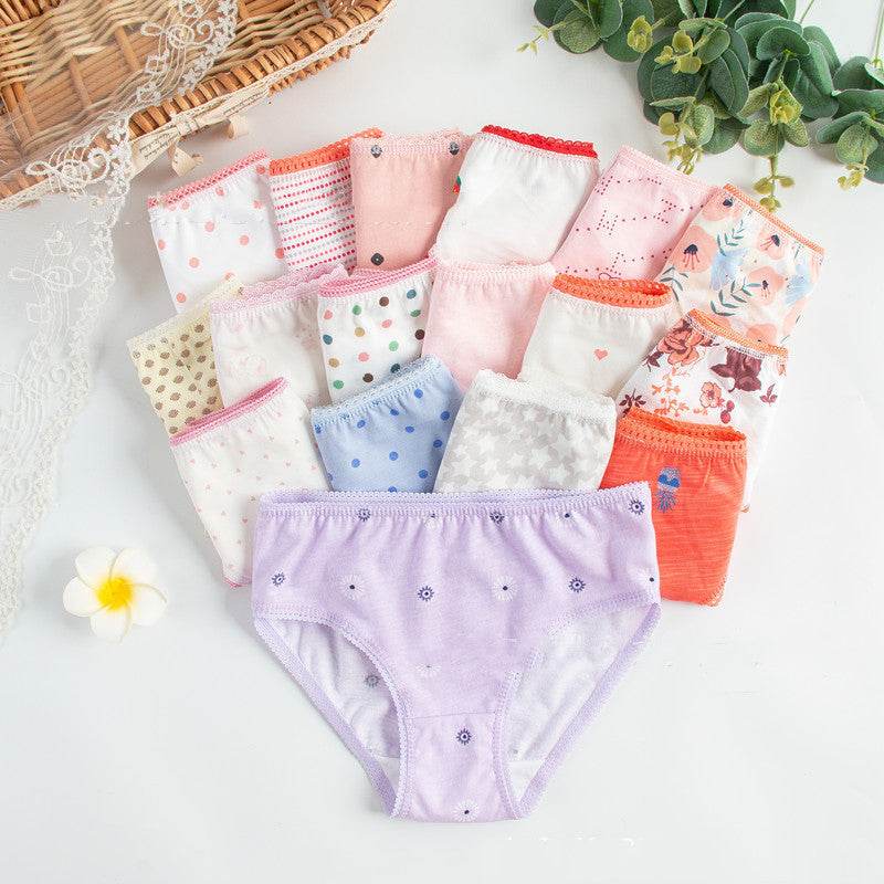 Children's Underwear Multi-fancy Floral Triangle - Mubimart