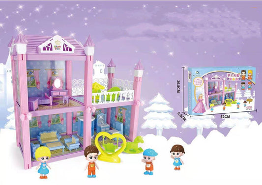 Children's Villa House Building Blocks Assembled House Children's Toys Play House Gorgeous Villa Princess House - Mubimart