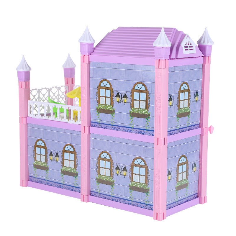 Children's Villa House Building Blocks Assembled House Children's Toys Play House Gorgeous Villa Princess House - Mubimart -  