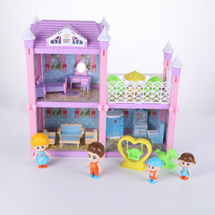 Children's Villa House Building Blocks Assembled House Children's Toys Play House Gorgeous Villa Princess House - Mubimart - Doll House 