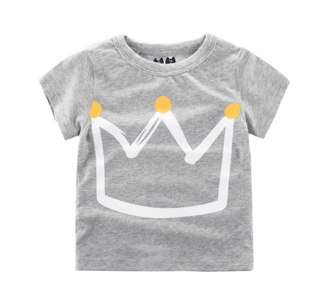 Children's Wear Summer New Korean Children's Boys Cotton T-shirt Men's Treasure In Children's Short Sleeves - Mubimart