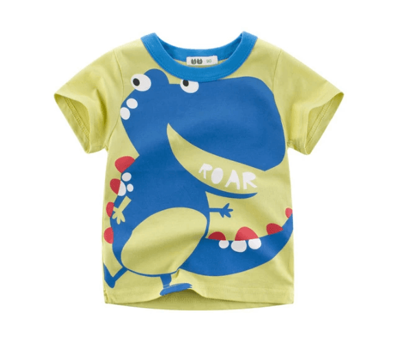 Children's Wear Summer New Korean Children's Boys Cotton T-shirt Men's Treasure In Children's Short Sleeves - Mubimart