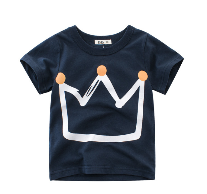 Children's Wear Summer New Korean Children's Boys Cotton T-shirt Men's Treasure In Children's Short Sleeves - Mubimart -  