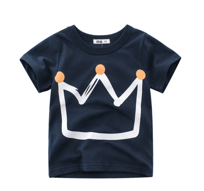 Children's Wear Summer New Korean Children's Boys Cotton T-shirt Men's Treasure In Children's Short Sleeves - Mubimart