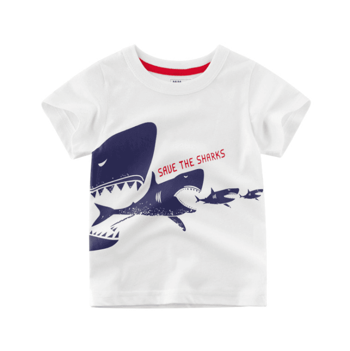 Children's Wear Summer New Korean Children's Boys Cotton T-shirt Men's Treasure In Children's Short Sleeves - Mubimart