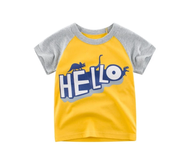 Children's Wear Summer New Korean Children's Boys Cotton T-shirt Men's Treasure In Children's Short Sleeves - Mubimart -  