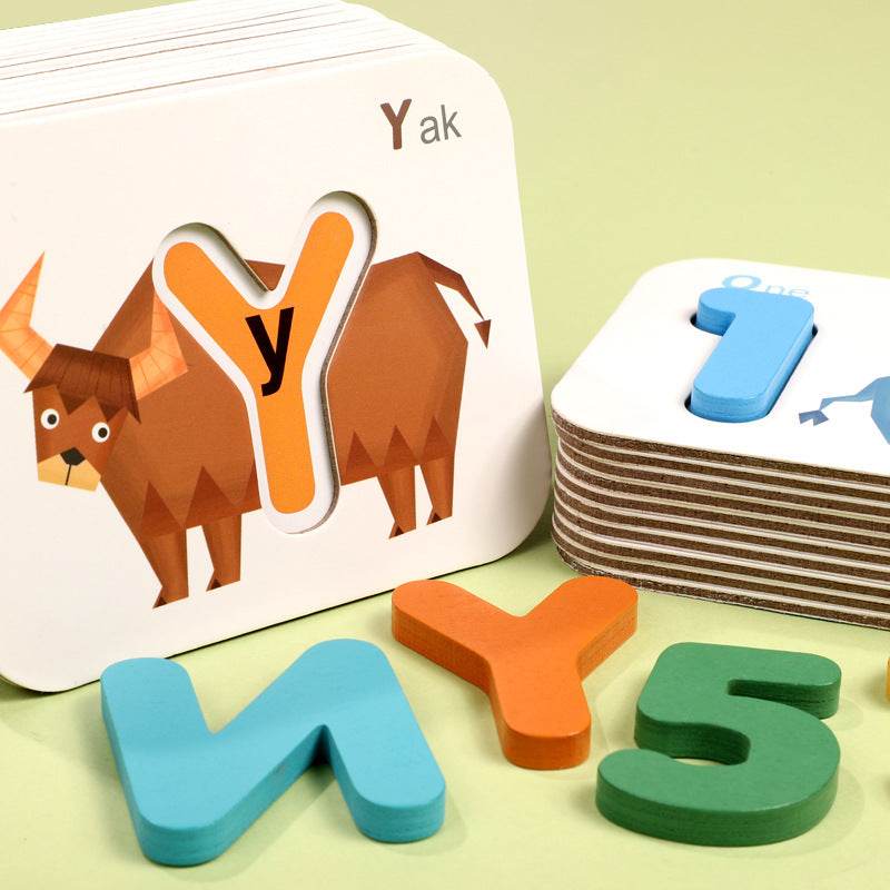 Children's card puzzle early education learning toys - Mubimart