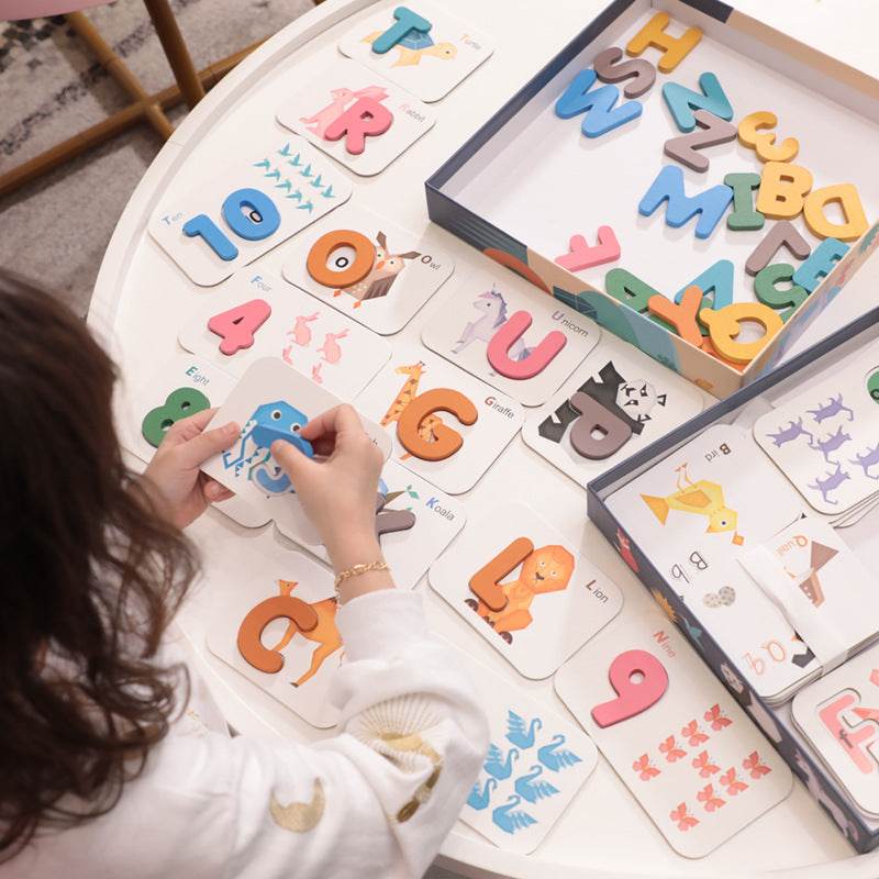 Children's card puzzle early education learning toys - Mubimart