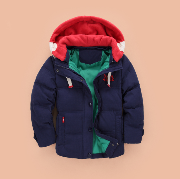 Children's down jacket boy new Korean version of the thickening down jacket in the children's winter clothing - Mubimart -  