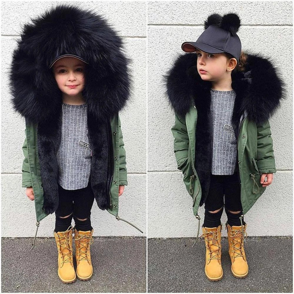 Children's faux fur coat - Mubimart - Outerwear & Coats 