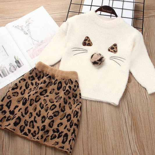 Children's knitted sweater suit - Mubimart