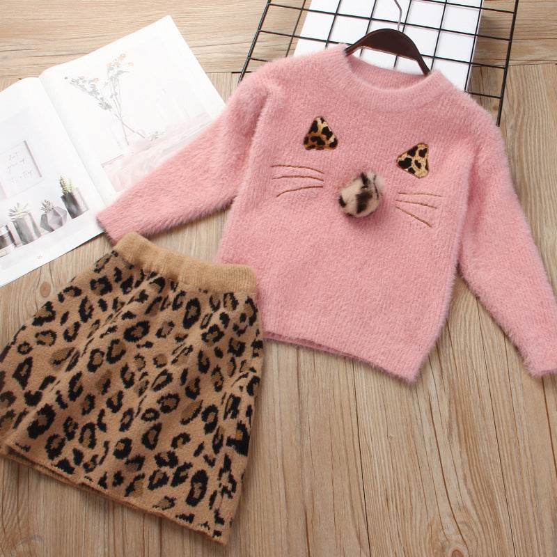 Children's knitted sweater suit - Mubimart
