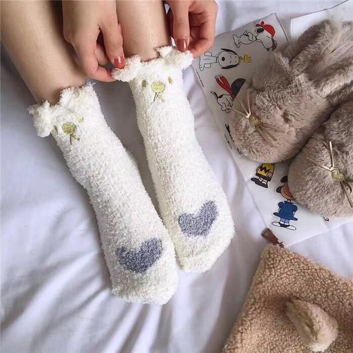 Mubimart Children's middle tube socks keep warm and thick Mubimart 