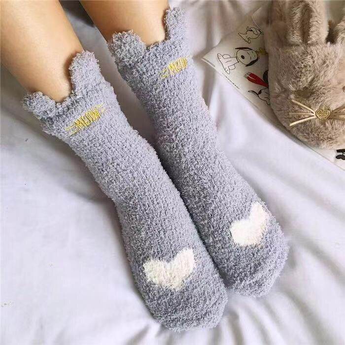 Children's middle tube socks keep warm and thick - Mubimart