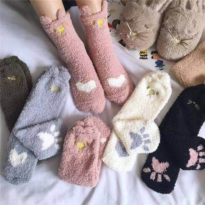 Children's middle tube socks keep warm and thick - Mubimart