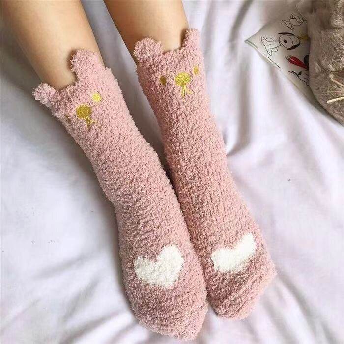 Children's middle tube socks keep warm and thick - Mubimart