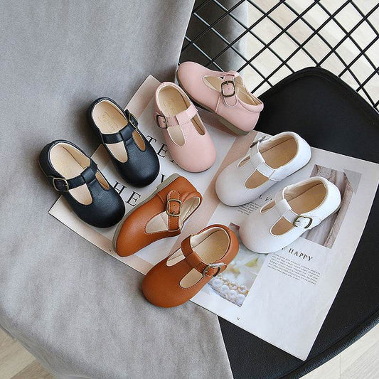 Children's pea shoes versatile single shoes baby shoes - Mubimart
