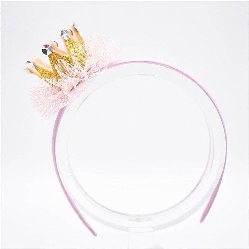 Children's tiara female baby crown headband - Mubimart