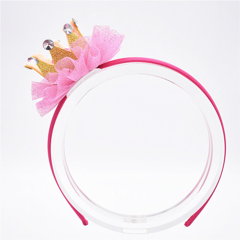 Children's tiara female baby crown headband - Mubimart -  