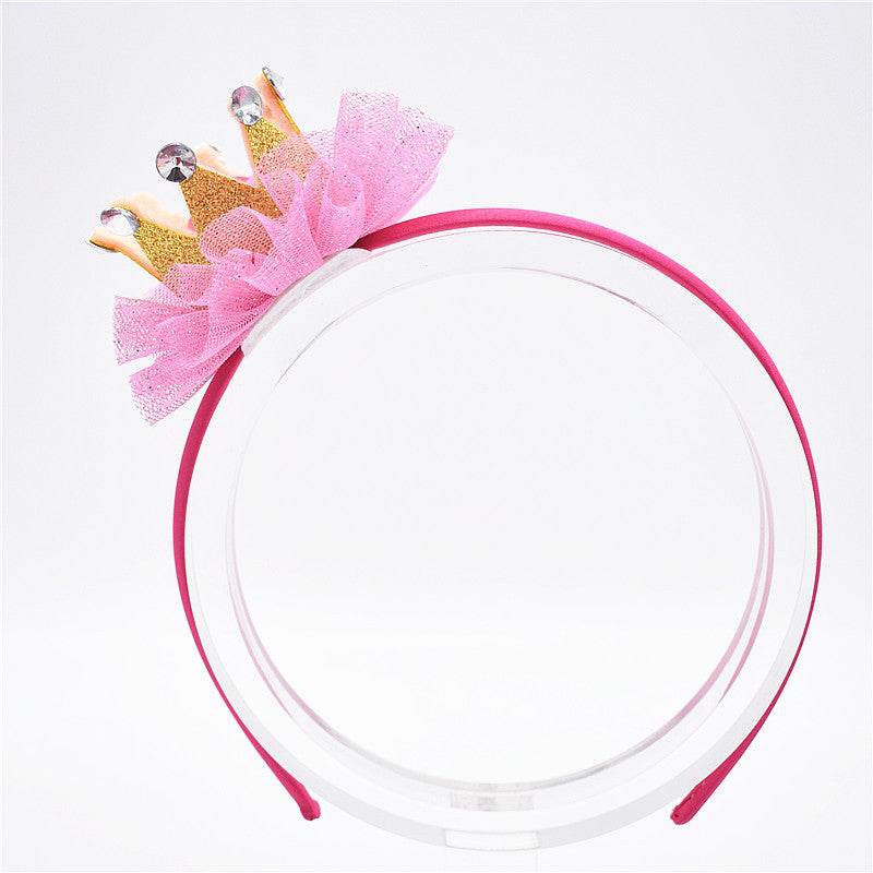 Children's tiara female baby crown headband - Mubimart