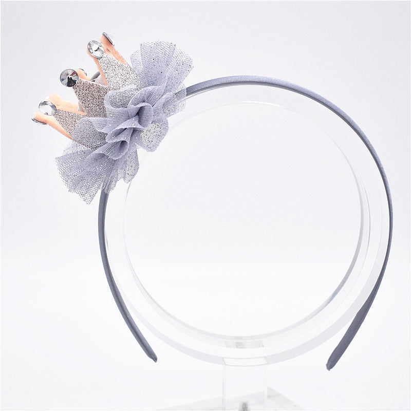 Children's tiara female baby crown headband - Mubimart -  