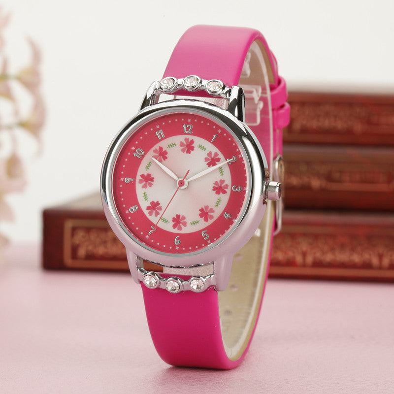 Children watch girl waterproof quartz watch - Mubimart -  