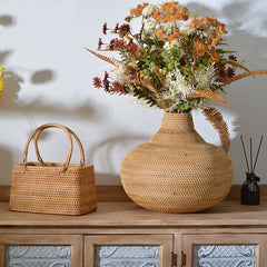 Chinese Fine Vintage Furniture Flower Baskets Entryway Ornaments - Mubimart - Decorative basket 