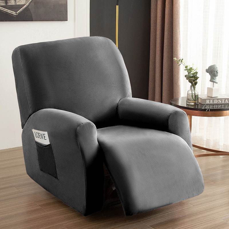 Chivas Recliner Cover All Inclusive Elastic Silver Fox Velvet Sofa Cover - Mubimart