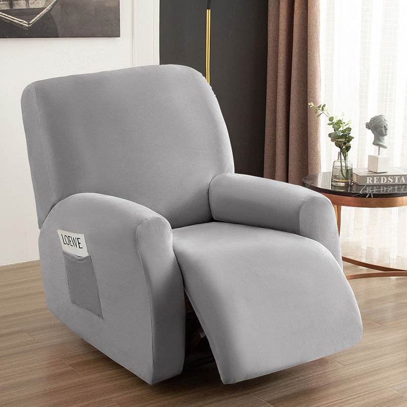 Chivas Recliner Cover All Inclusive Elastic Silver Fox Velvet Sofa Cover - Mubimart