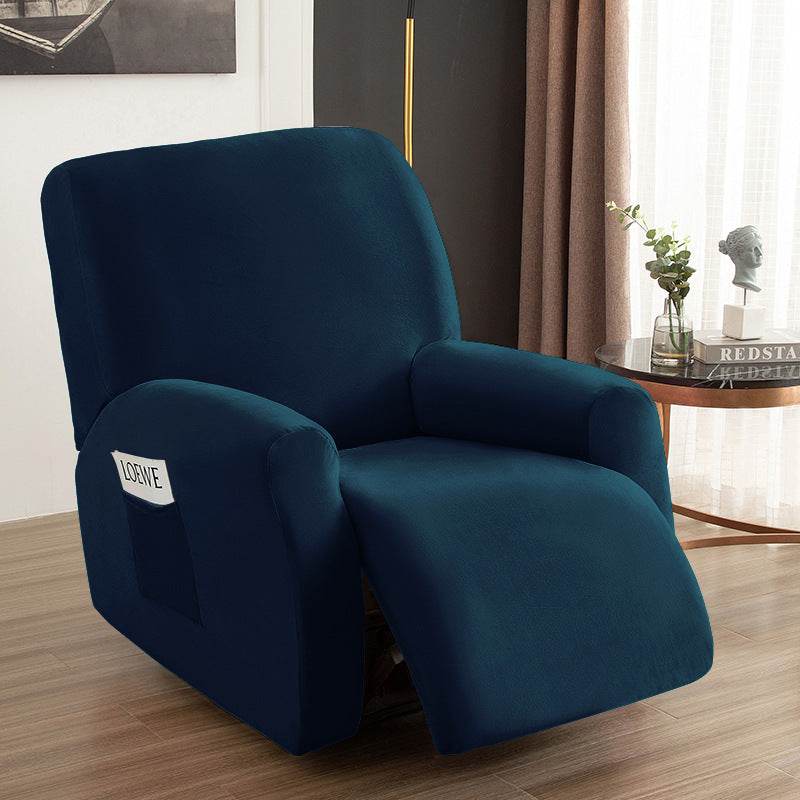 Chivas Recliner Cover All Inclusive Elastic Silver Fox Velvet Sofa Cover - Mubimart