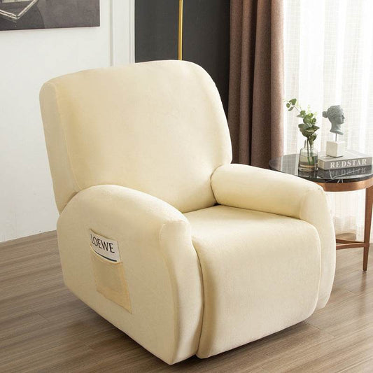 Chivas Recliner Cover All Inclusive Elastic Silver Fox Velvet Sofa Cover - Mubimart