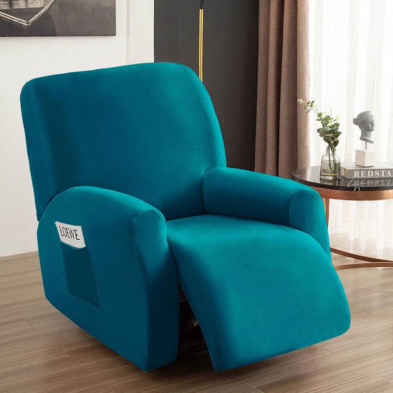Chivas Recliner Cover All Inclusive Elastic Silver Fox Velvet Sofa Cover - Mubimart