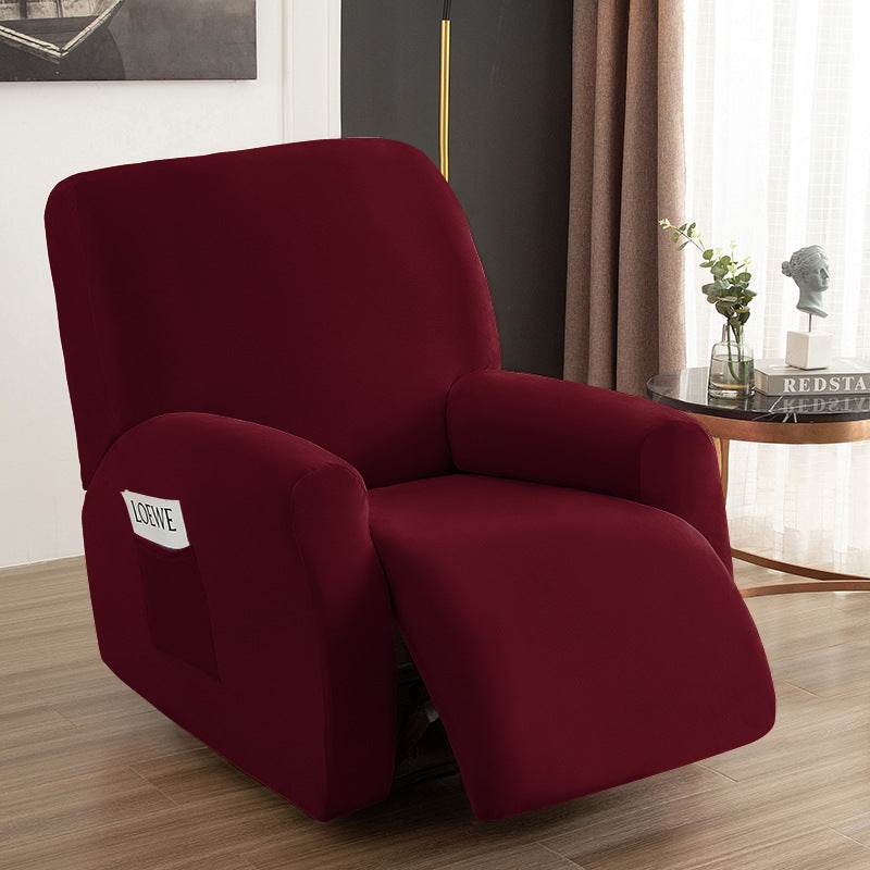 Chivas Recliner Cover All Inclusive Elastic Silver Fox Velvet Sofa Cover - Mubimart
