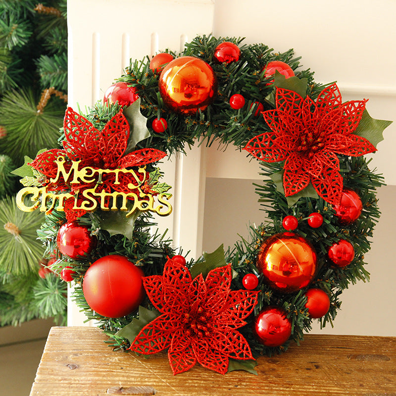 Christmas Decorations Christmas Wreath Home Decor For Home Garden Decorations Mall Door Decoration - Mubimart -  