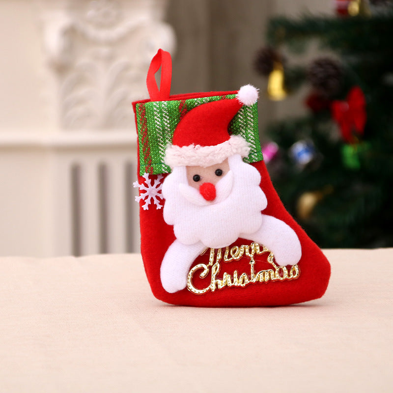 Christmas Decorations Santa Claus Socks Christmas Tree Pendant Christmas Socks Gift Bag Christmas Bag - Mubimart -  