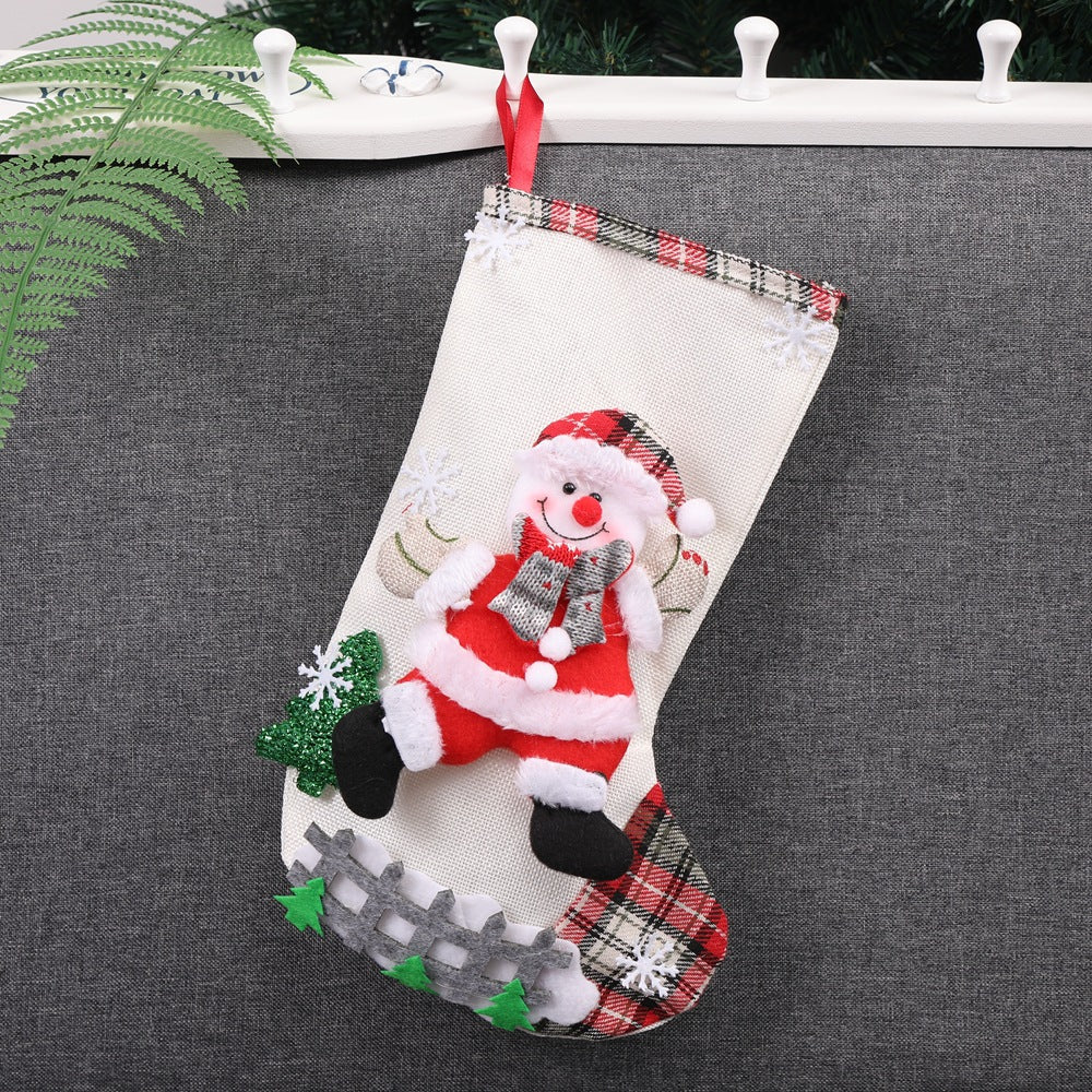 Christmas Decorations Santa Claus Socks Christmas Tree Pendant Christmas Socks Gift Bag Christmas Bag - Mubimart -  