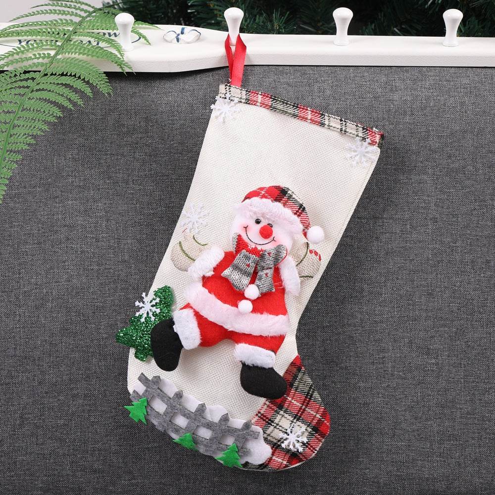 Christmas Decorations Santa Claus Socks Christmas Tree Pendant Christmas Socks Gift Bag Christmas Bag - Mubimart