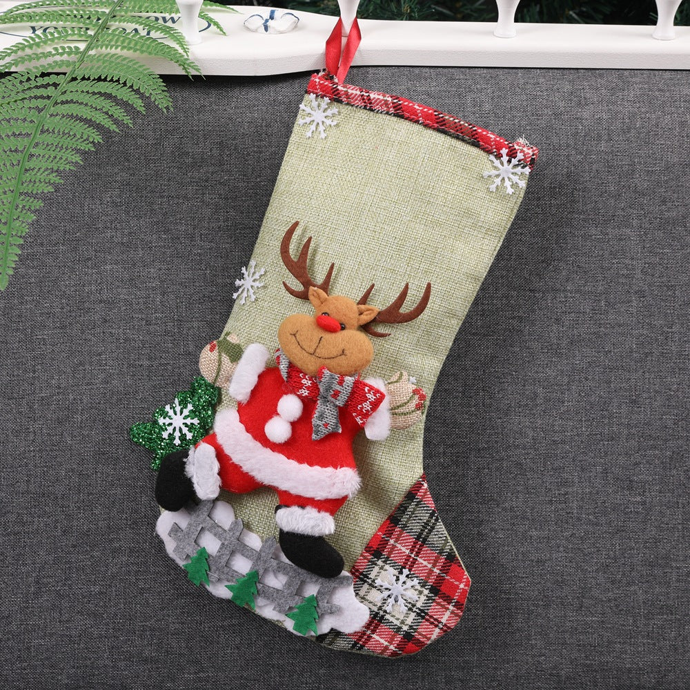 Christmas Decorations Santa Claus Socks Christmas Tree Pendant Christmas Socks Gift Bag Christmas Bag - Mubimart -  