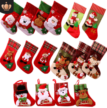 Christmas Decorations Santa Claus Socks Christmas Tree Pendant Christmas Socks Gift Bag Christmas Bag - Mubimart