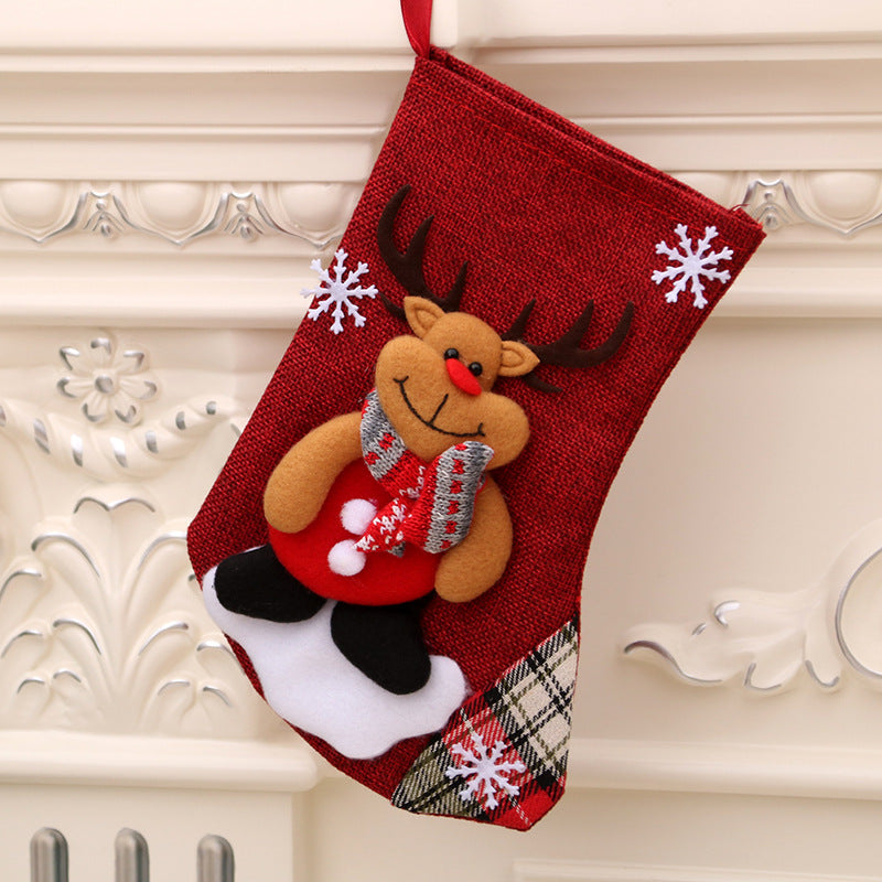 Christmas Decorations Santa Claus Socks Christmas Tree Pendant Christmas Socks Gift Bag Christmas Bag - Mubimart -  