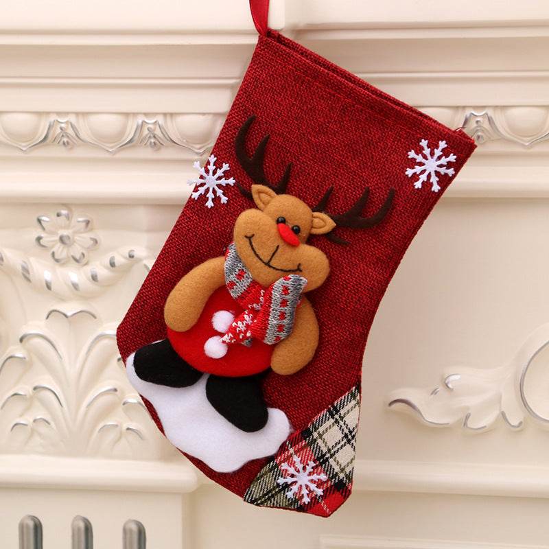 Christmas Decorations Santa Claus Socks Christmas Tree Pendant Christmas Socks Gift Bag Christmas Bag - Mubimart